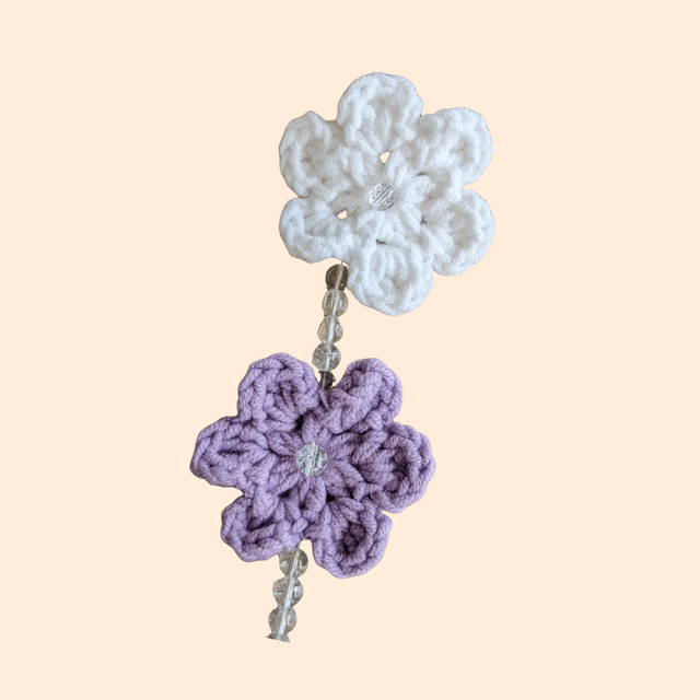 Guirlande de chakras "Fleurs & cristal" 
