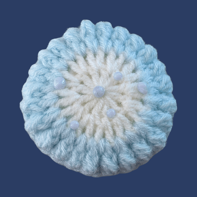 Stop-pensée "Macaron, calcédoine bleue"