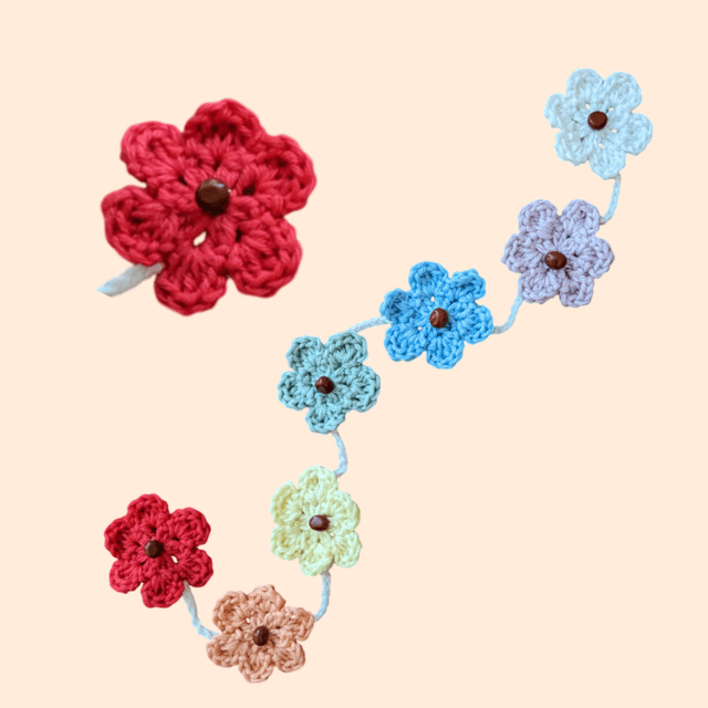Guirlande de chakras &quot;Fleurs &amp; jaspe rouge&quot;