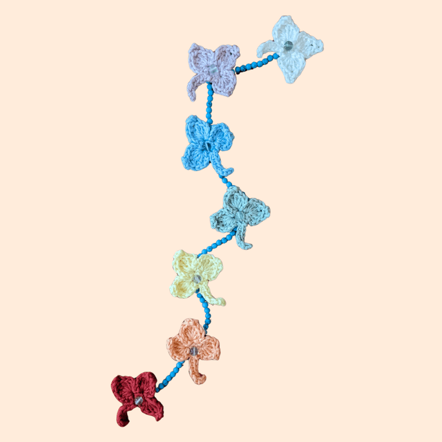 Guirlande de chakras &quot;Trèfles &amp; fluorite&quot;