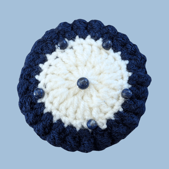 Stop-pensée &quot;Macaron, lapis lazuli&quot;